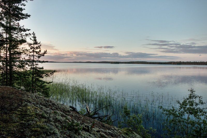 карелия Вечер на озере Мярандуксаphoto preview