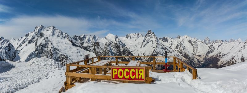 природа, пейзаж, кавказ, горы, весна, вечер, панорама, закат, солнце, небо, облака, свет Домбайphoto preview