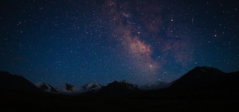 киргизия, звёзды, ночь, горы, снег, млечный, путь, поход, велопоход, kyrgyzstan, night, sky, mountains, milky, way, stars photo preview