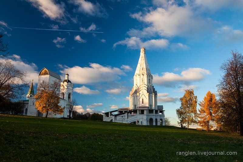 коломенское, москва, осень, золотая, небо, пейзаж Осень. Коломенское. Самолётphoto preview