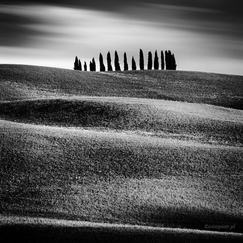 Tuscany, Italy, landscape, long exposure, Val d\'Orcia Eternal cypressesphoto preview