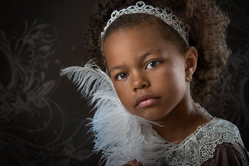 girl, black, feather, laces, chocolate, pattern Jessicaphoto preview