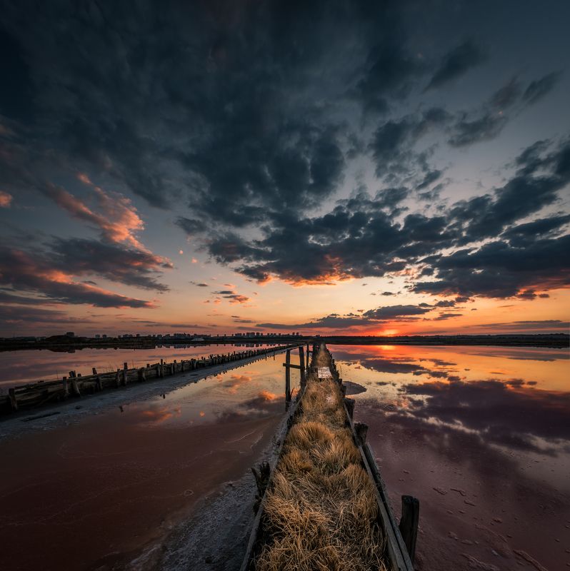 sunset, outdoor, landscape, clouds, water, sky, color, Perspevtivephoto preview