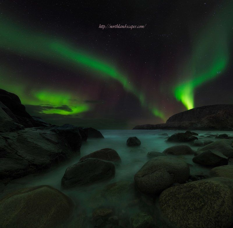 Aurora borealis, северное  сияние Aurora borealisphoto preview