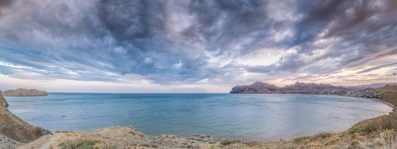 коктебель, крым, закат, море, август Хамелеон и Кара-Дагphoto preview