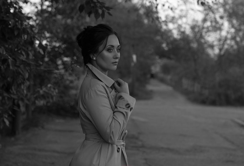 осень парк девушка осень в городеphoto preview