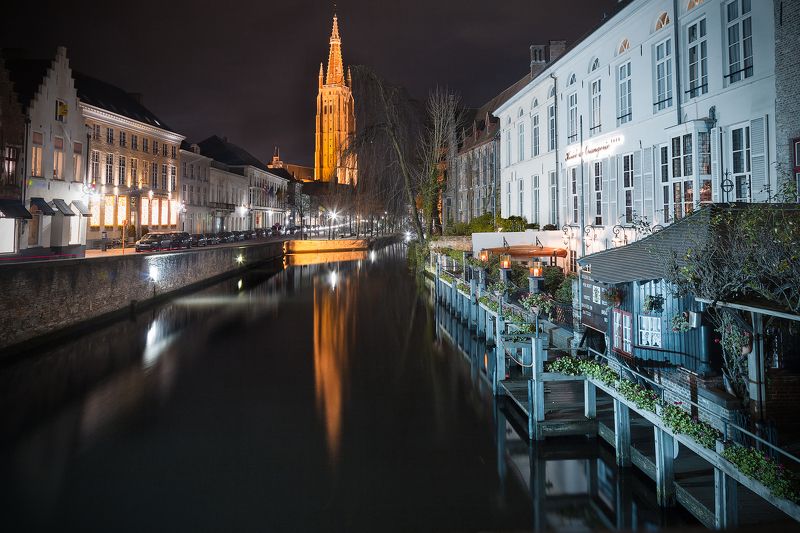 ночь, город, брюгге, канал, башня, отражение,бельгия *Мой ночной Брюгге*photo preview