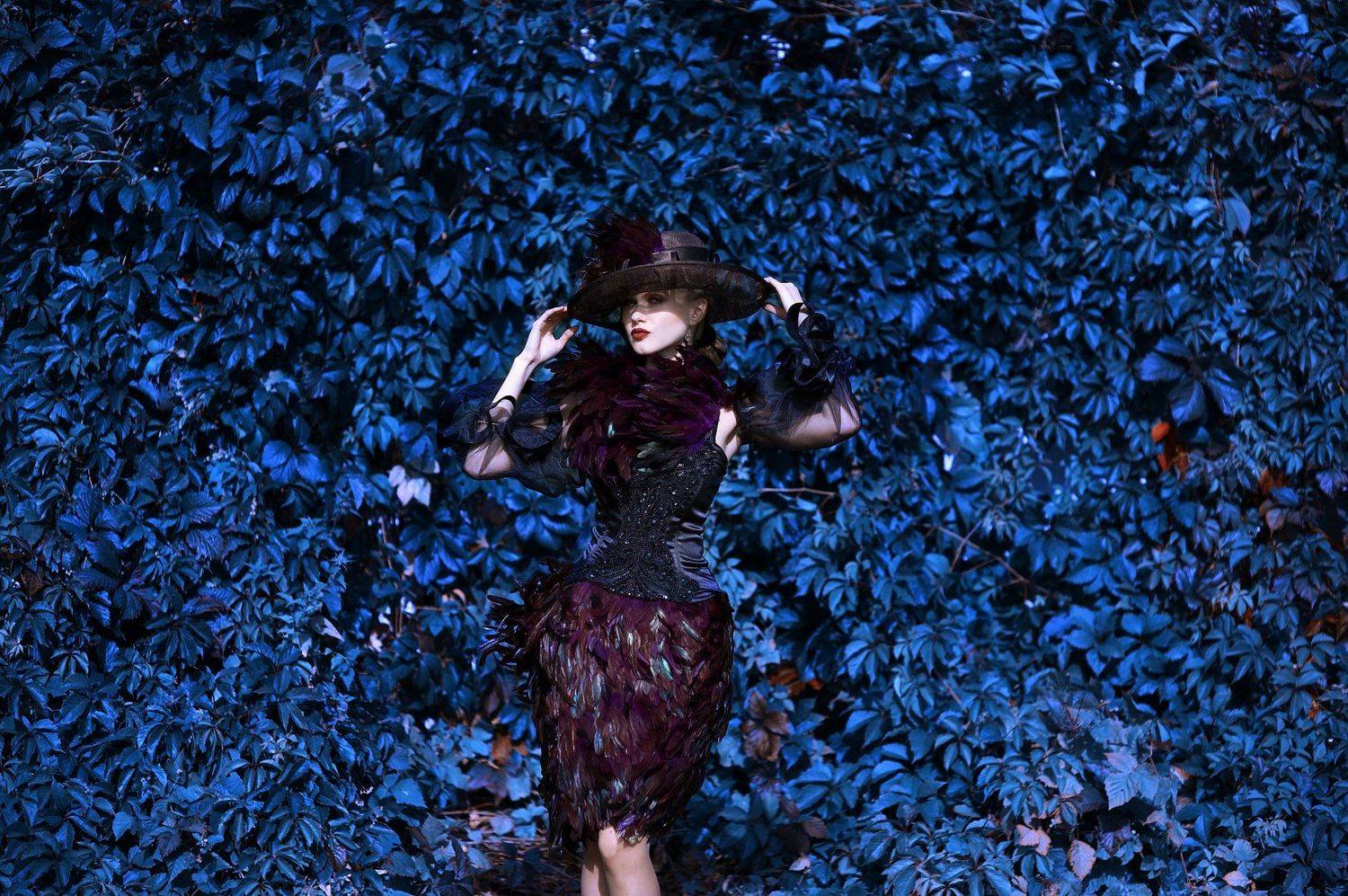 Неоновая осень.... Автор: Надежда Власова портрет, осень, модель,, Надежда Власова