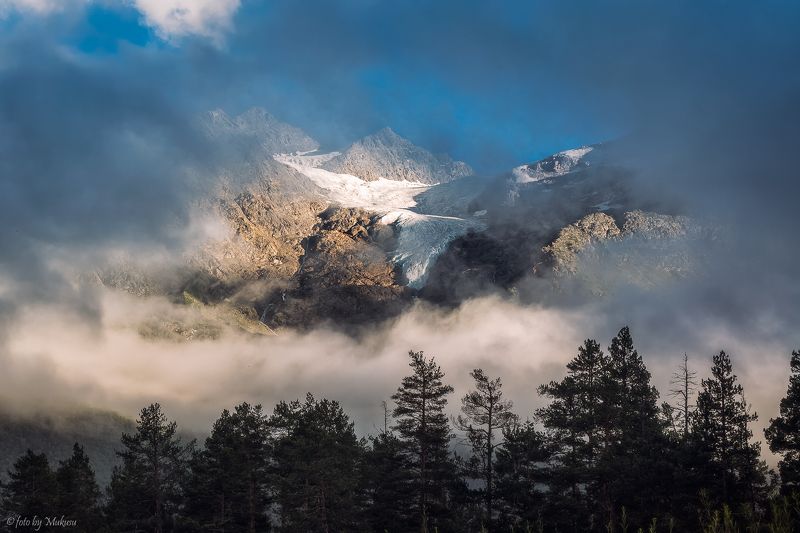 пейзаж, путешествия, горы, кавказ, закат, travel, landscape Приэльбрусье. У подножья гор.photo preview