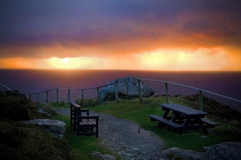 закат, дождь, шторм, тучи Штормовой закатphoto preview