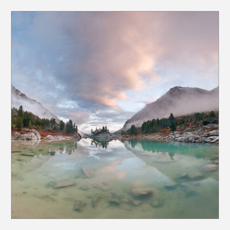 алтай, куйгук, горы, озеро Панорама озера Куйгукphoto preview