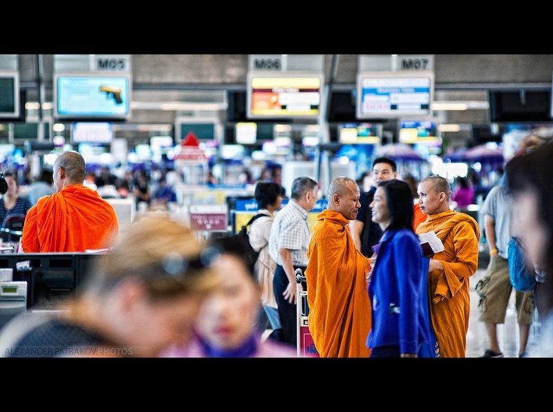 бангкок, азия, монахи монахиphoto preview