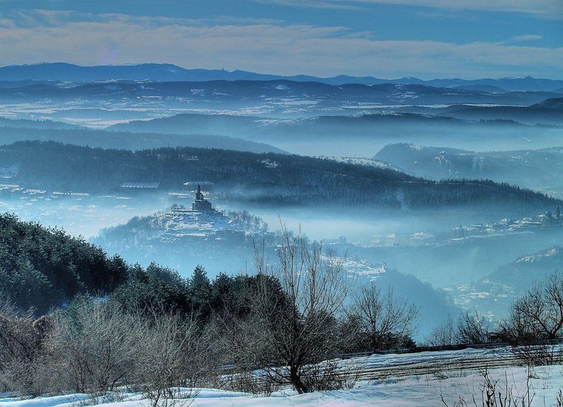 зима, сняг, крепос, царевец Зимаphoto preview