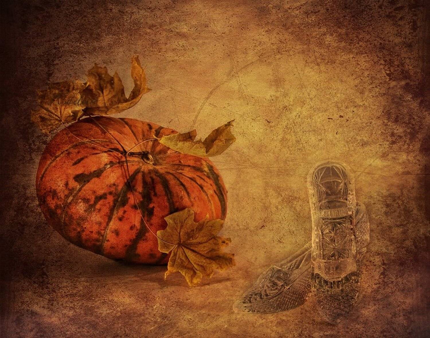 Вспоминая сказки детства.... Автор: Наталья Кузнецова (Nateletro) тыква, туфельки, золушка, сказка, натюрморт, световая кисть, обработка, Наталья Кузнецова (Nateletro)