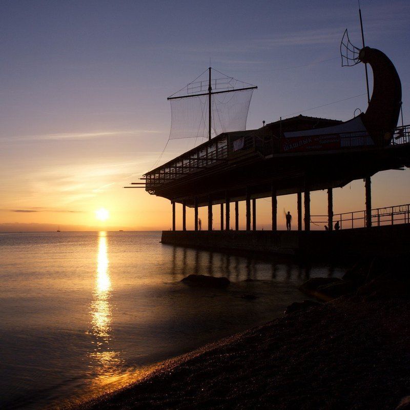 ялта, набережная, утро, рассвет АРГО.photo preview