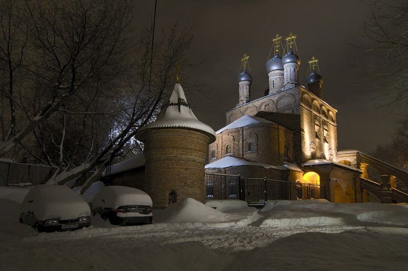 крутицкое подворье, собор, зима, вечер, москва, снег Крутицкое, морозный вечер.photo preview