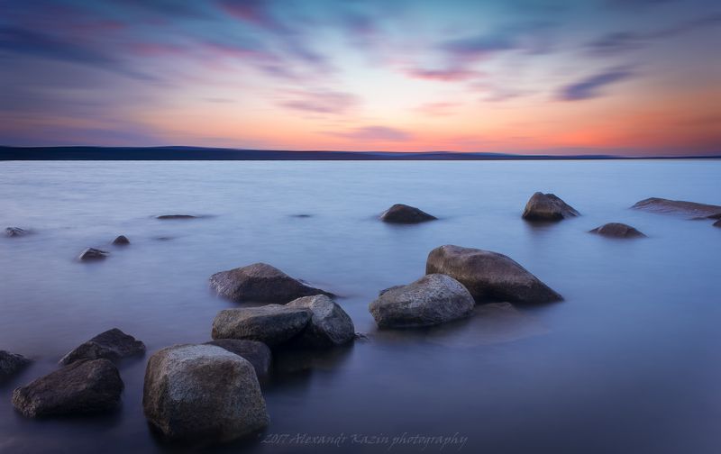 Закат на озере Шарташphoto preview