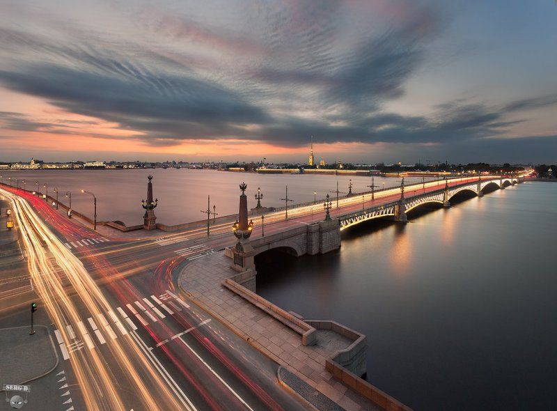 Троицкий мост, Нева, Петропавловская крепостьphoto preview