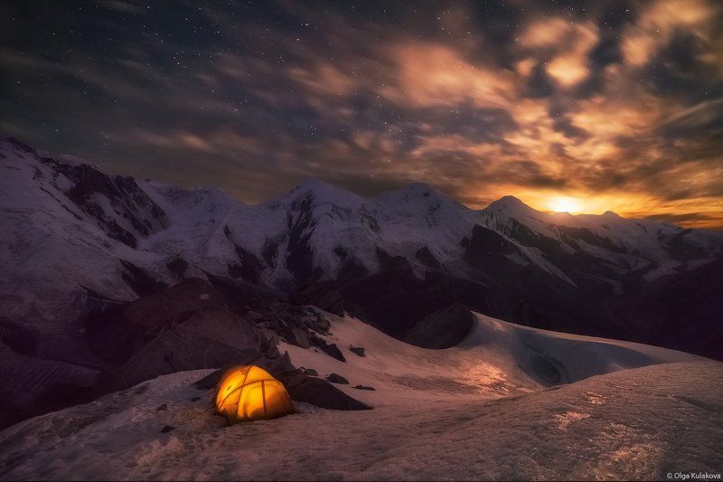 горы, ночь, луна, закат луны, баянкол, пик астана, пик казахстан, пик баянкол, тянь-шань Ночь на пике Астана (4555 м)photo preview