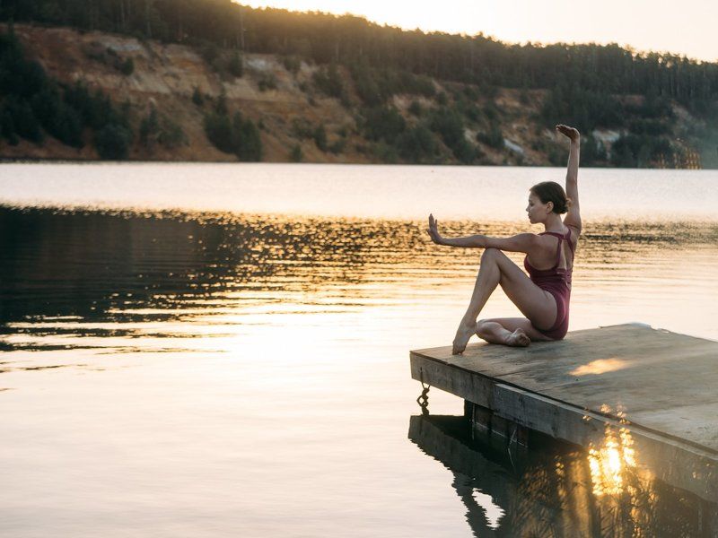 Портрет, балерина, утро, солнце, рассвет Встреча солнцаphoto preview