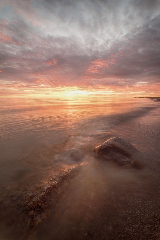 landscape sony Закат на Чудском озере. Россияphoto preview