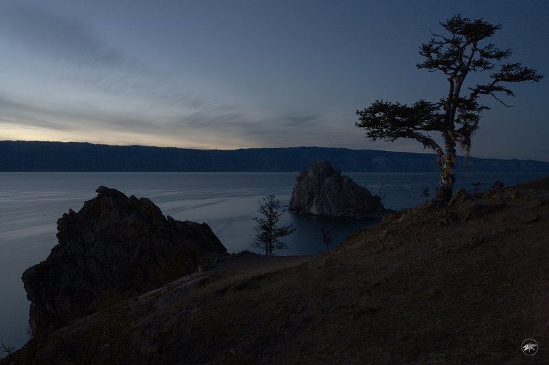 Ольхон, путешествие, Байкал, вечер, выдержка, штатив, фото, ночь, закат, горы, гора, дерево, природа, небо Доброй ночи Ольхон фото превью