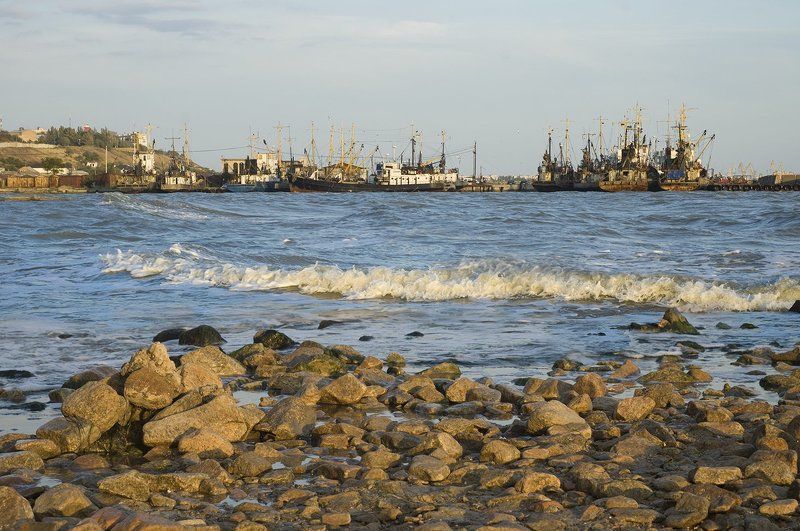 Композинг, Азовское море, порт, корабли, д70, 50мм Бердянский портphoto preview