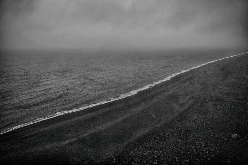 пейзаж, исландия, природа, путешествие, океан, гроза, , пляж, дождь, iceland, landscape, beach, trip, traveling, rain Black sand beachphoto preview