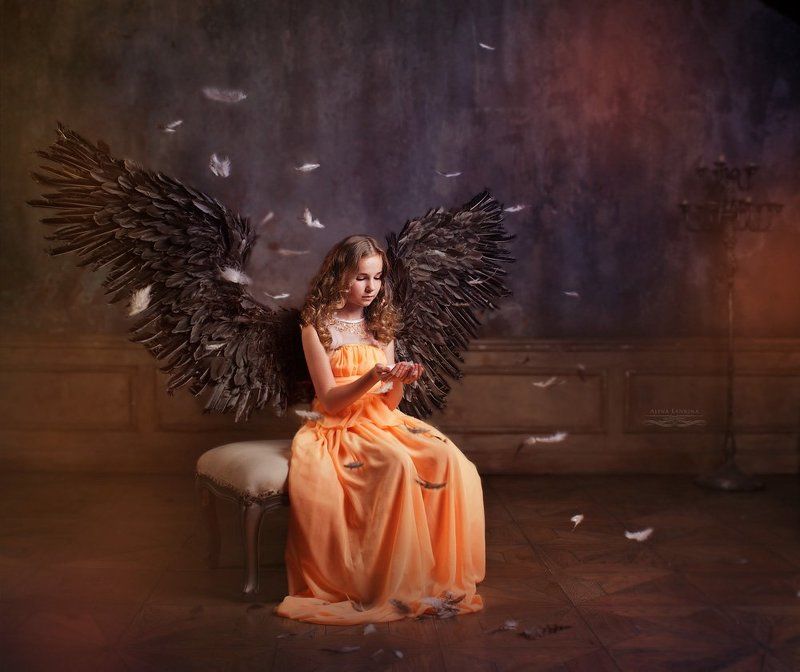 портрет, детский портрет, ангел, арт, арт портрет, студия Про Ангела... грусть и мечты...photo preview