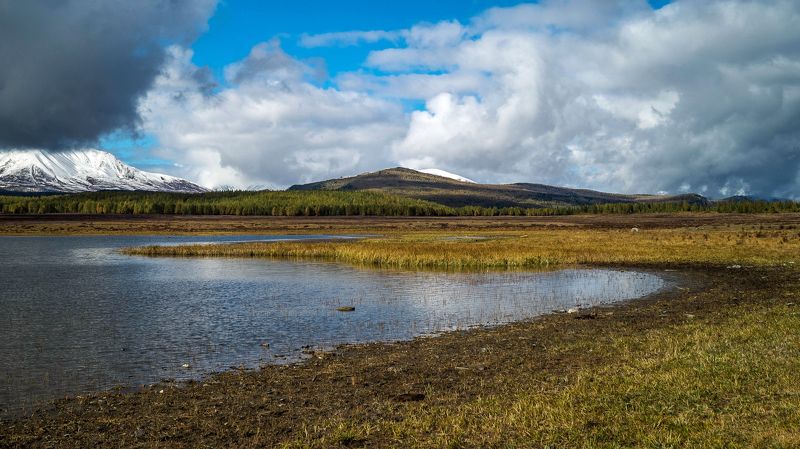 природа пейзаж алтай осень озеро  утро караколь облака горы Озеро Караколь...Горный Алтай.photo preview