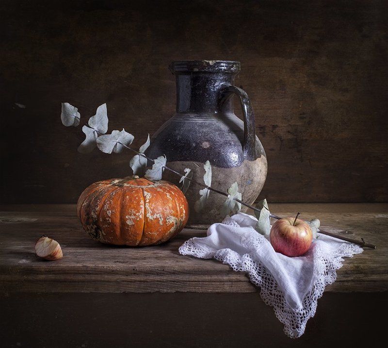 натюрморт,still life, тыква. яблоко Натюрморт с тыквой и яблокомphoto preview