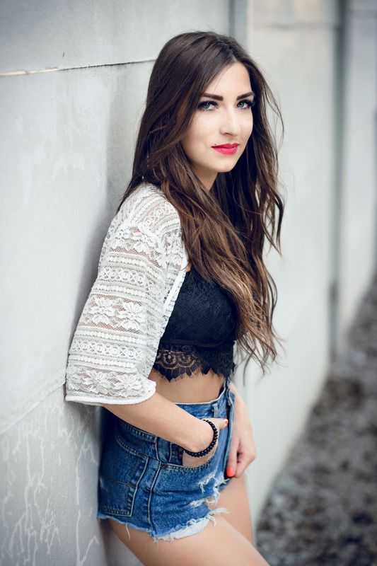 girl, fashion, woman, sexy, long hair, dress, red, dress, red, lips, blue Marie Hrdlicka 2photo preview