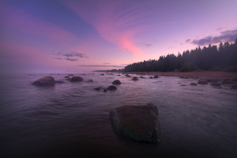 рассвет, утро, туман, пейзаж, рыбинское водохранилище, пейзажная съемка, фототуризм, фототурывыходногодня Сиреневое утроphoto preview