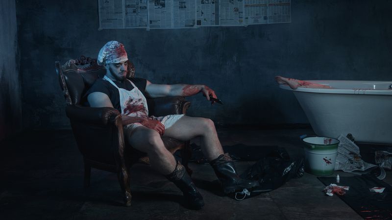 нож, кровь, ванна Мясникphoto preview