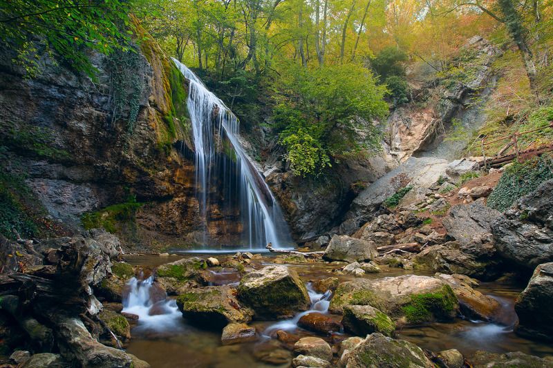 крым crimea черное море утро джур-джур солнечногорское водопад ручей осень Классические зарисовки Крымской осениphoto preview
