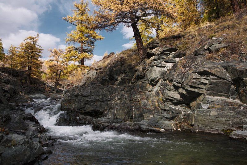 путешествия, водопад, алтай, туризм, исследование, пейзаж, горы, река, хайкинг Горный Алтайphoto preview