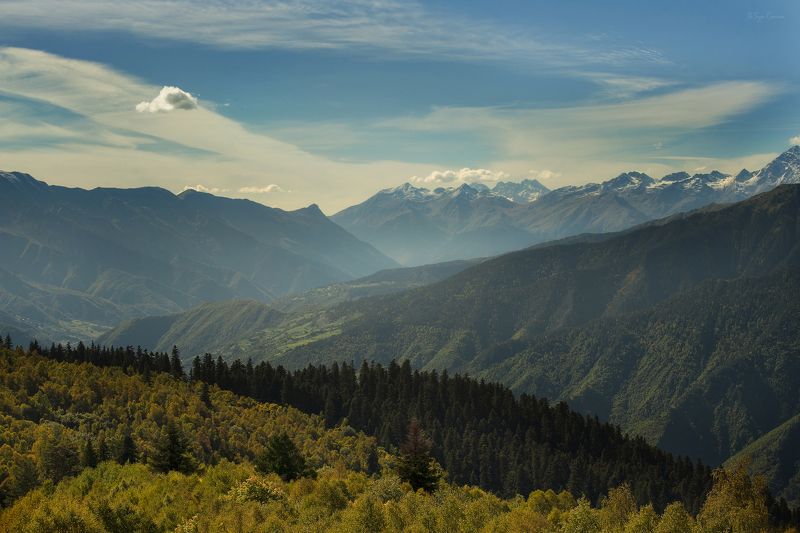 осень, бабье лето, горы, кавказ Лучше гор могут быть только горы ...photo preview