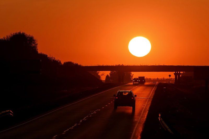 дорога, закат, солнце, road, sunset, sun Домой...photo preview