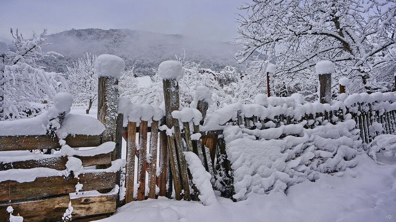 зима забор Задворкиphoto preview