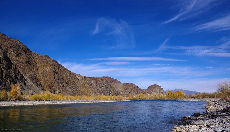 монголия, река, ховд, осень, монгольский алтай Ховд. Начало октября.photo preview