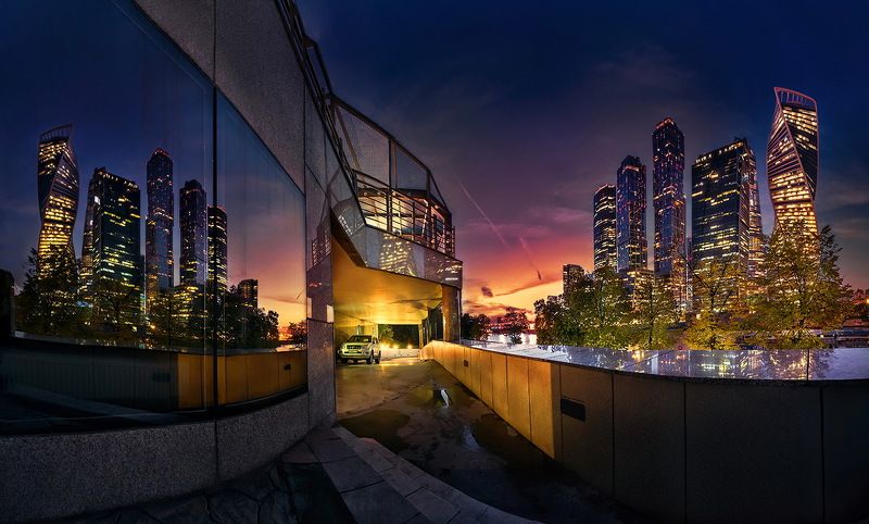 Москва, город, ночной город, Москва-Сити, ММДЦ «Москва-Сити», деловой центр, башни, деловой комплекс, Moscow City, Moscow  «Московский Манхеттен»photo preview