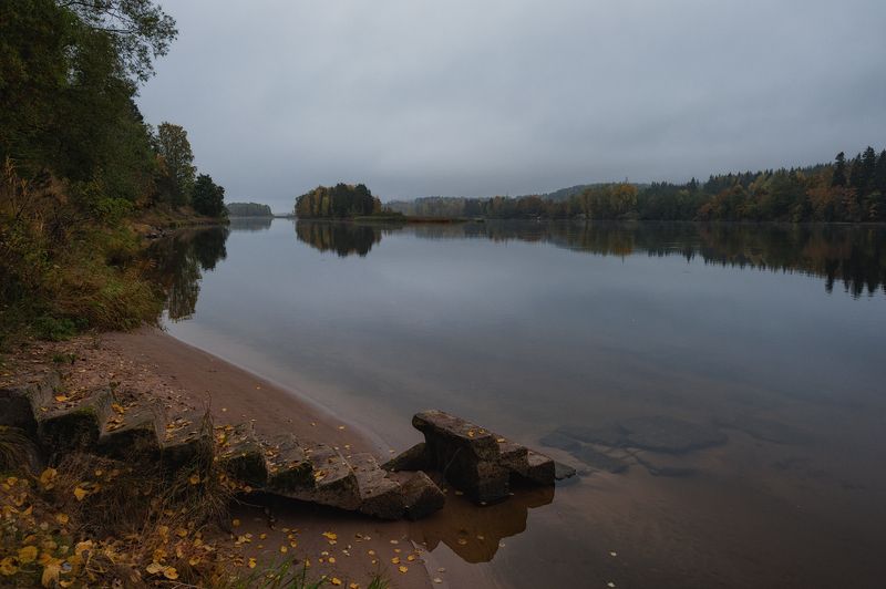 утро,осень,тишина,река,вода,лестница,берега,пейзаж Утро.Осень.Тишина. фото превью