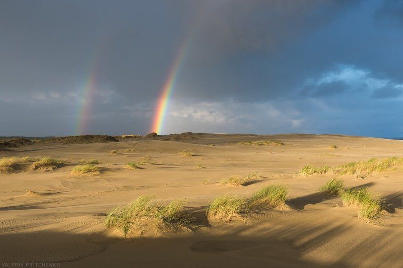 природа, пейзаж, радуга, осень Радуга и дюныphoto preview