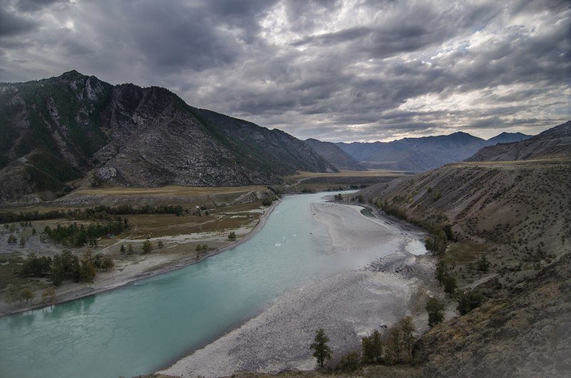 Алтай, река, fog, landscape, mountains Алтай, Катуньphoto preview