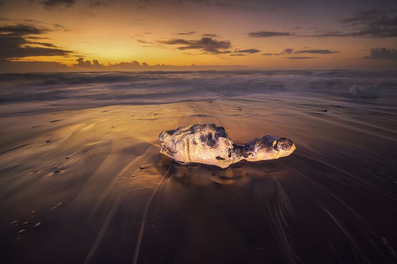 ice, landscape, nature, beach, nature, ocean, sunrise, iceland Ice Turtle.photo preview