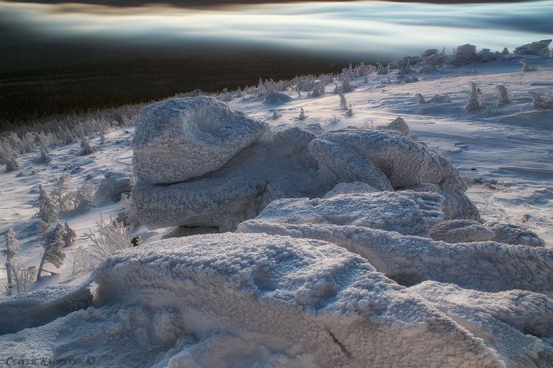южный урал, таганай, зима Замёрзший.photo preview