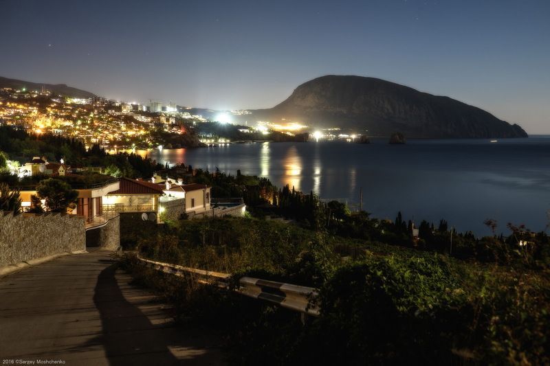 #Landscape #Crimea #sea  Night Gurzufphoto preview