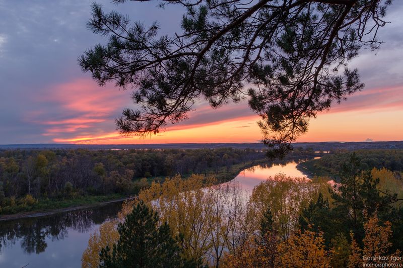 кама,река,закат,осень,пейзаж,татарстан,природа, Осенний закат на Камеphoto preview