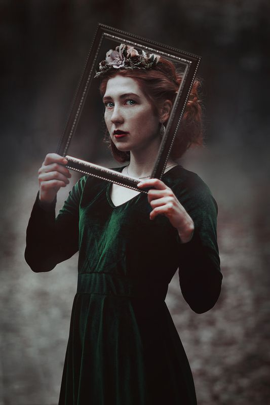 red hair, autumn, portrait Осенний портретphoto preview