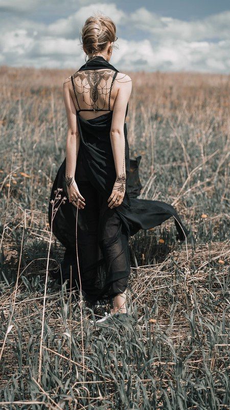 девушка, мехенди, готика Анастасияphoto preview